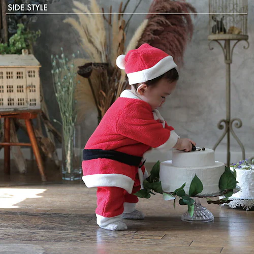 赤ちゃん クリスマス 服 通販 サンタ 衣装 サンタクロース カバーオール ベビー服 男の子 女の子 可愛い ハロウィン 仮装 秋冬 オールインワン パーティー イベント 記念写真 撮影 フォト かわ_3