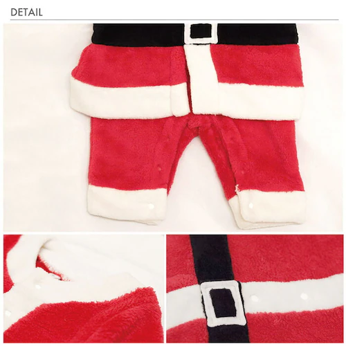 赤ちゃん クリスマス 服 通販 サンタ 衣装 サンタクロース カバーオール ベビー服 男の子 女の子 可愛い ハロウィン 仮装 秋冬 オールインワン パーティー イベント 記念写真 撮影 フォト かわ_6