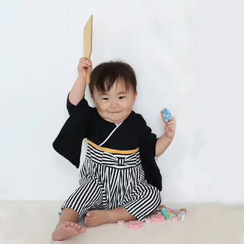 袴 ロンパース 男の子 通販 はかま ハカマ 赤ちゃん 100日祝い お宮参り 百日祝い お食い初め 出産祝い 命名式 初節句 男児袴ロンパース 家紋無し 725011 ベビードレス セレモニードレス_4