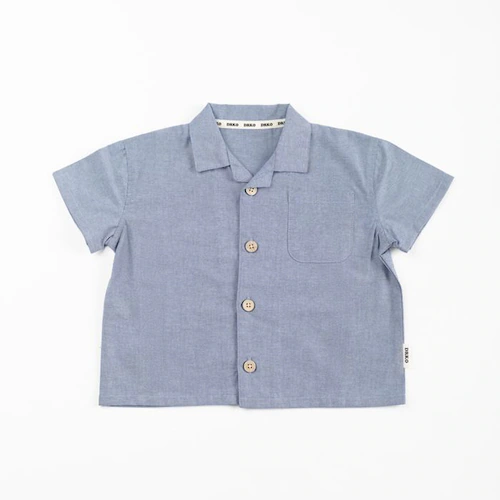 半袖 襟付き シャツ キッズ 通販 半袖シャツ 前開きシャツ ダンガリーシャツ 前開き 子供 おしゃれ かわいい 男の子 羽織り カジュアル 可愛い オシャレ ボーイズ 子供服 子ども服 ベビー服 A_6