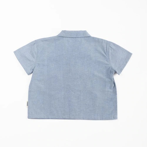 半袖 襟付き シャツ キッズ 通販 半袖シャツ 前開きシャツ ダンガリーシャツ 前開き 子供 おしゃれ かわいい 男の子 羽織り カジュアル 可愛い オシャレ ボーイズ 子供服 子ども服 ベビー服 A_7