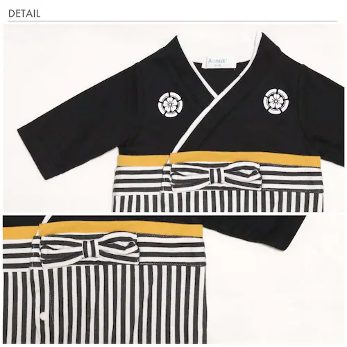 袴 ロンパース 男の子 通販 はかま ハカマ 赤ちゃん 100日祝い お宮参り 百日祝い お食い初め 出産祝い ドレスオール ツーウェイオール 男児はかま兼用ドレス 715007 ベビードレス セレモ_9