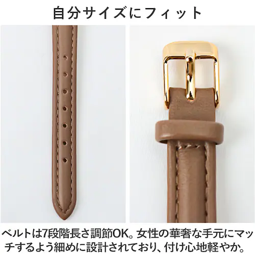 腕時計 レディース かわいい 通販 アイバニー フィールドワーク YM001 時計 リストウォッチ 日本製ムーブメント 合皮ベルト 革ベルト PUレザーベルト 日付 カレンダー おしゃれ 大人 可愛い_6