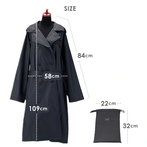 レインコート レディース ロング 通販 トレンチコート ロングコート コート アウター 通勤 春 合羽 カッパ 耐水 レインウェア 無地 おしゃれ シンプル かわいい レイングッズ【代引き不可】_11