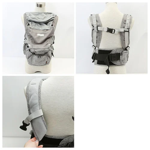 ヒップシート 抱っこ紐 通販 napnap ナップナップ 抱っこひも ベビーキャリア ウエストバッグ バッグ バック たためる ショルダー 折りたためる Tran ダブルショルダー 出産祝い ベビー用_6