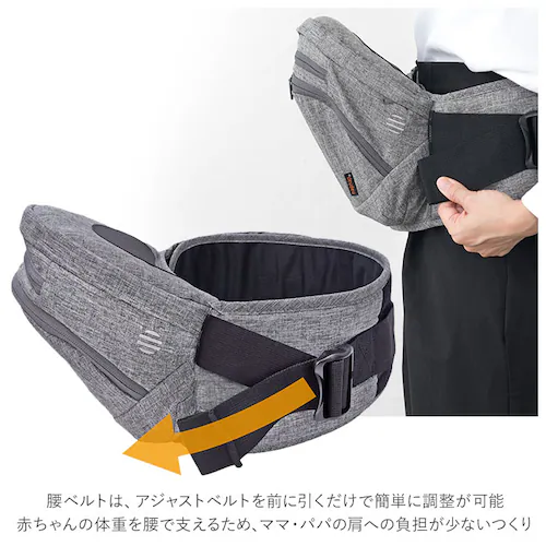 ヒップシート 抱っこ紐 通販 たためる 折りたためる Tran ダブルショルダー 便利グッズ 出産祝い ベビー用品 ベビーグッズ 赤ちゃん用品 ウエストキャリーバッグ パパグッズ 出産準備 孫 ウエス_3