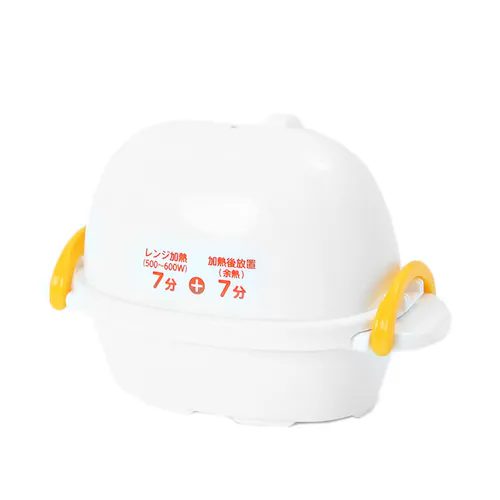 ゆでたまご 電子レンジ 通販 2個用 レンジでらくチン ゆで卵 茹で卵 簡単ゆでたまご 手軽 簡単 カンタン らくチン 固ゆで 半熟 タマゴ たまご 卵 玉子 湯でタマゴ ゆで玉子 おしゃピク おし_2