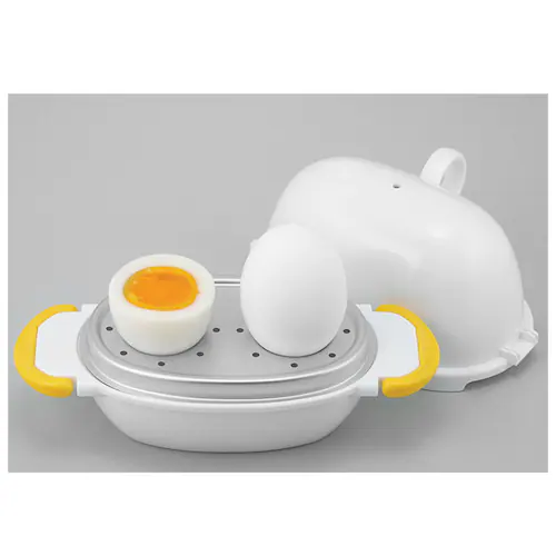 ゆでたまご 電子レンジ 通販 2個用 レンジでらくチン ゆで卵 茹で卵 簡単ゆでたまご 手軽 簡単 カンタン らくチン 固ゆで 半熟 タマゴ たまご 卵 玉子 湯でタマゴ ゆで玉子 おしゃピク おし_5