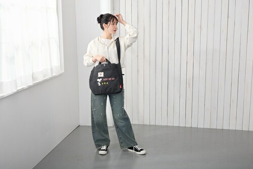 ���[�g�[�g �X�k�[�s�[ ROOTOTE 8441 �ʔ� �g�[�g�o�b�O �V�����_�[�o�b�O �΂߂����o�b�O ���f�B�[�X A4 �ʊw �ʋ� ���|�� �L�����o�X 2way �s�[�i�b�c Peanuts SNOO_1