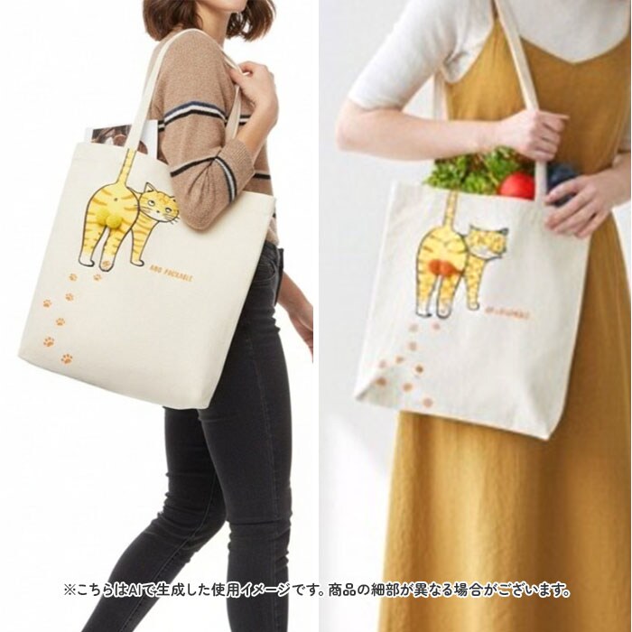カリコ トートバッグ AND PACKABLE 通販 ニャンタマトートバッグ