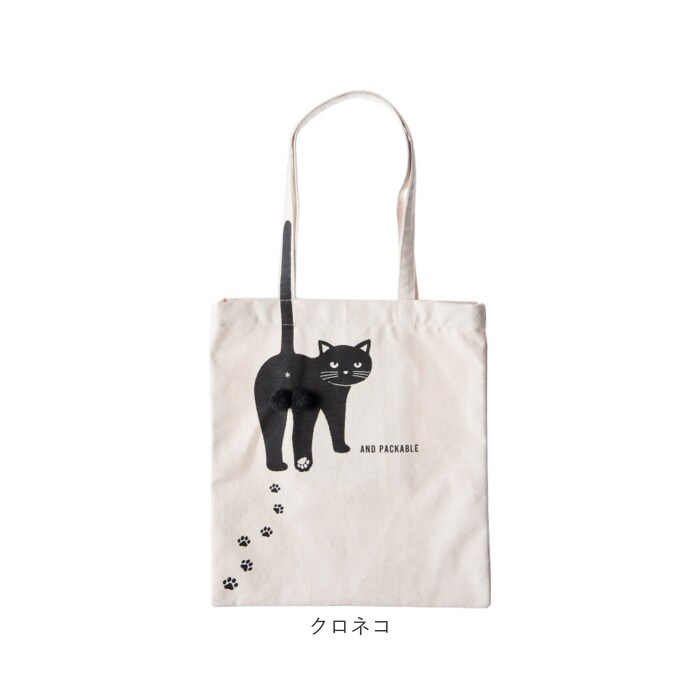 カリコ トートバッグ AND PACKABLE 通販 ニャンタマトートバッグ
