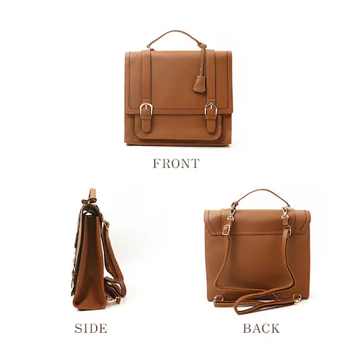 サッチェルバッグ 3way 通販 サッチェル バッグ リュック ショルダーバッグ トートバッグ 通学 学生 A4 レディース 大きめ 横型 レトロ おしゃれ 大人 合皮 肩掛け 斜めがけ きれいめ 学_13