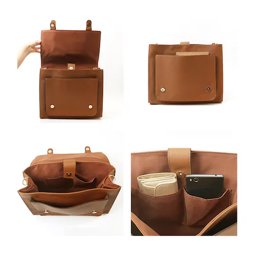 サッチェルバッグ 3way 通販 サッチェル バッグ リュック ショルダーバッグ トートバッグ 通学 学生 A4 レディース 大きめ 横型 レトロ おしゃれ 大人 合皮 肩掛け 斜めがけ きれいめ 学_15