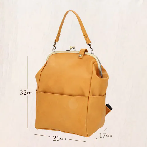 がま口 リュック 通販 レディース おしゃれ 小さめ 通勤 通学 大容量 B5 合皮 フェイクレザー マチあり マチ広 大人 かわいい カジュアル ナチュラル きれいめ 上品 バックパック デイパック_11