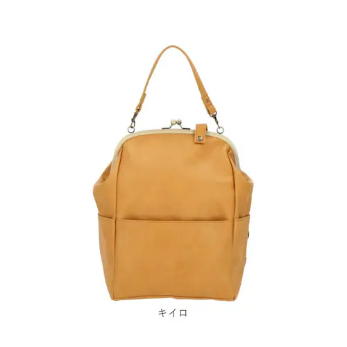 がま口 リュック 通販 レディース おしゃれ 小さめ 通勤 通学 大容量 B5 合皮 フェイクレザー マチあり マチ広 大人 かわいい カジュアル ナチュラル きれいめ 上品 バックパック デイパック_14