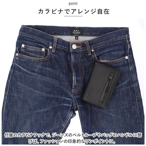 ベージュ/グレー コインケース メンズ 通販 L.R.M CMK220901 小銭入れ 財布 サイフ さいふ ミニ財布 合皮 フェイクレザー 小さめ カラビナ付き 止水ファスナー 高校生 男子 おしゃ_8