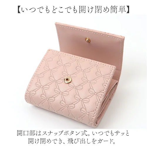 IVORY 三つ折り財布 レディース 通販 財布 三つ折り 3つ折り財布 ミニ財布 コンパクト財布 さいふ サイフ 小銭入れあり ボックス型小銭入れ 333105 おしゃれ かわいい 女性 女子 通勤_4