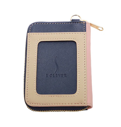 パスケース ICカード 2枚 通販 定期入れ レディース メンズ 小銭入れ コインケース 高校生 中学生 通勤 通学 おしゃれ ラウンドファスナー シンプル 無地 ツートン バイカラー スキミング防止_5