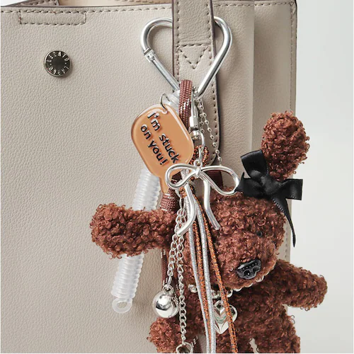 ぬいぐるみチャーム 通販 ドッグチャーム ぬいぐるみ キーホルダー 動物 バッグチャーム バッグアクセサリー バッグ に つける アクセサリー チャーム ハート カラビナ マスコット アニマル 女の子_5