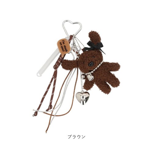 ぬいぐるみチャーム 通販 ドッグチャーム ぬいぐるみ キーホルダー 動物 バッグチャーム バッグアクセサリー バッグ に つける アクセサリー チャーム ハート カラビナ マスコット アニマル 女の子_8