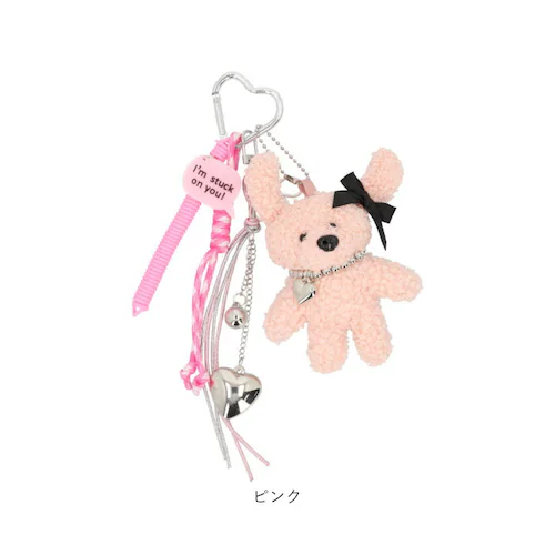 ぬいぐるみチャーム 通販 ドッグチャーム ぬいぐるみ キーホルダー 動物 バッグチャーム バッグアクセサリー バッグ に つける アクセサリー チャーム ハート カラビナ マスコット アニマル 女の子_10