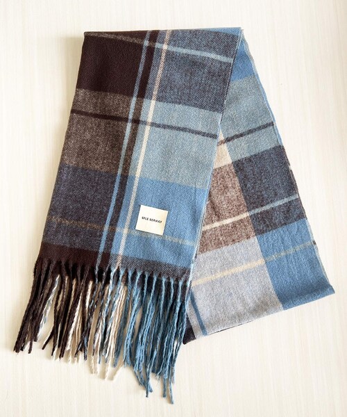 マフラー レディース 大きめ 柔らかい 通販 大判ストール ストール 大判 チェック柄 チェックマフラー フリンジマフラー えりまき 襟巻き 衿巻き ボリューム ふわふわ 女性 女子 高校生 女子高生_9