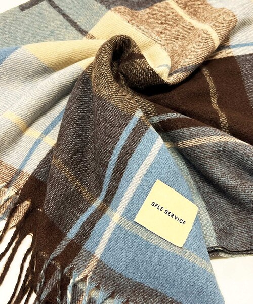 マフラー レディース 大きめ 柔らかい 通販 大判ストール ストール 大判 チェック柄 チェックマフラー フリンジマフラー えりまき 襟巻き 衿巻き ボリューム ふわふわ 女性 女子 高校生 女子高生_10