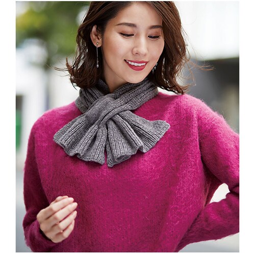 ニットマフラー 通販 巻物 ネックウォーマー 防寒 寒さ対策 首周り 女性 レディース 差し込み かわいい 可愛い 暖かい おしゃれ お洒落 コンパクト ギフト 通勤 通学 キャンプ コジット COG_5