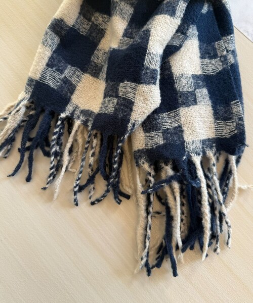 マフラー レディース 大きめ 柔らかい 通販 大判ストール ストール 大判 チェックマフラー チェック柄 フリンジマフラー 衿巻き えりまき 襟巻き ボリューム ふわふわ 女性 女子 高校生 女子高生_8