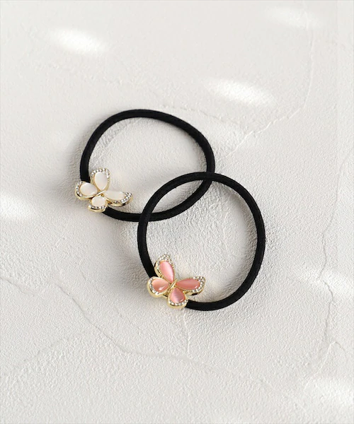 Rora ヘアゴム キッズ 通販 バタフライ ちょうちょ 蝶々 髪ゴム 髪飾り 髪どめ 髪留め ヘアアクセサリー 子供 子ども 女の子 大人 女子 発表会 結婚式 入学式 卒業式 フォーマル かわいい_1