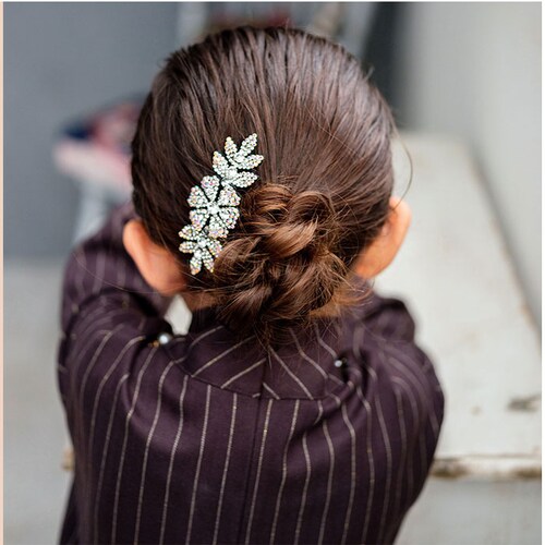 Rora バレッタ キッズ 通販 ローラ ルミエ 髪飾り 髪どめ 髪留め 大きめ キラキラ ラインストーン 女の子 子供 子ども こども フォーマル 卒園式 入学式 結婚式 発表会 七五三 パーティ _2