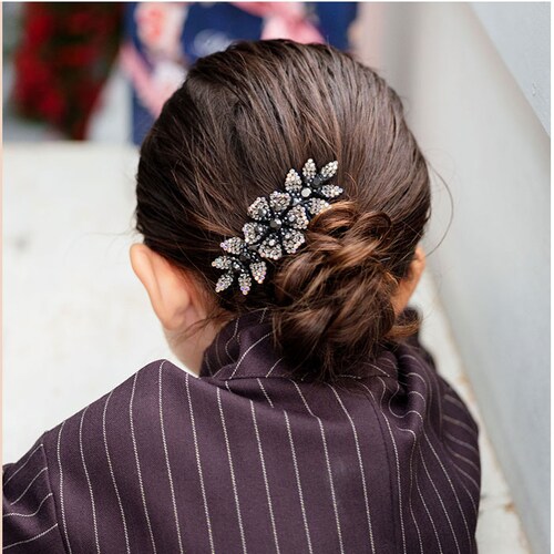 Rora バレッタ キッズ 通販 ローラ ルミエ 髪飾り 髪どめ 髪留め 大きめ キラキラ ラインストーン 女の子 子供 子ども こども フォーマル 卒園式 入学式 結婚式 発表会 七五三 パーティ _3