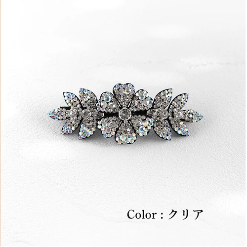 Rora バレッタ キッズ 通販 ローラ ルミエ 髪飾り 髪どめ 髪留め 大きめ キラキラ ラインストーン 女の子 子供 子ども こども フォーマル 卒園式 入学式 結婚式 発表会 七五三 パーティ _9
