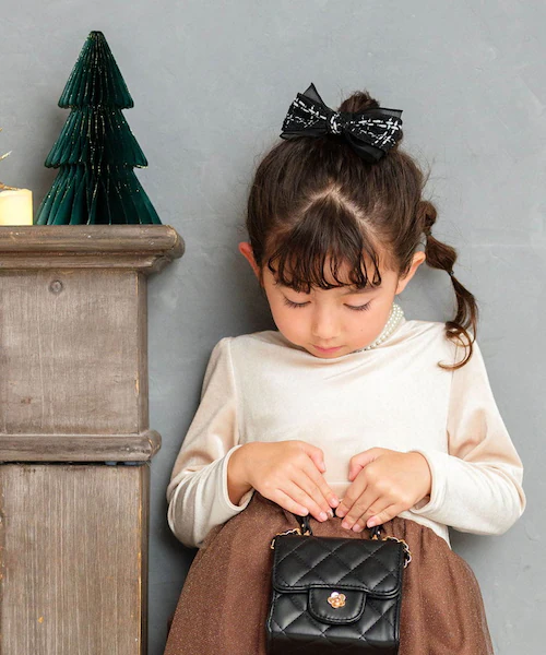 リボン バレッタ ハーフアップ 通販 Rora ローラ クラシック ツイード 髪飾り 髪どめ 髪留め 小さめ 大人っぽい 女の子 女子 子供 フォーマル 卒園式 入学式 結婚式 発表会 七五三 かわい_6