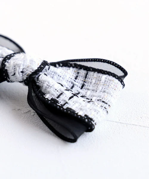 リボン バレッタ ハーフアップ 通販 Rora ローラ クラシック ツイード 髪飾り 髪どめ 髪留め 小さめ 大人っぽい 女の子 女子 子供 フォーマル 卒園式 入学式 結婚式 発表会 七五三 かわい_12