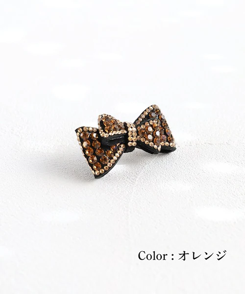 ヘアクリップ リボン 小さめ 通販 Rora ローラ イルミ ヘアークリップ 髪どめ 髪留め ヘアアクセサリー 髪飾り キラキラ ビジュー 女の子 入園式 卒園式 入学式 卒業式 結婚式 発表会 おし_14