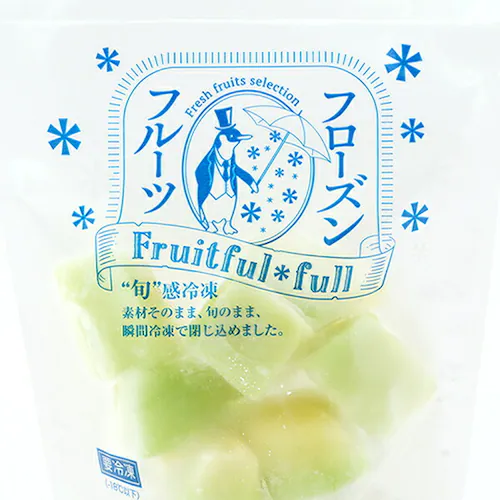 冷凍フルーツ 山形県産 庄内メロン 6袋入り (青肉メロン/1袋 100g/冷凍品) ギフト 贈り物 お取り寄せ【代引き不可】_1
