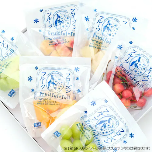 冷凍フルーツ 山形県産 庄内メロン 6袋入り (青肉メロン/1袋 100g/冷凍品) ギフト 贈り物 お取り寄せ【代引き不可】_3