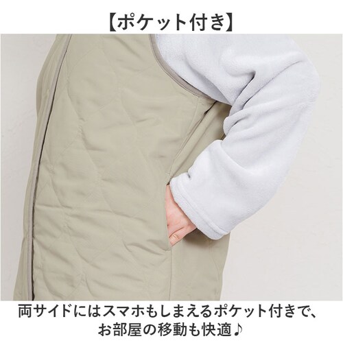 キルティングベスト レディース 通販 ジレ ロングジレ 前開き フロントボタン ノースリーブ おしゃれ ロングベスト ロング丈 撥水 はっ水 トップス かわいい カジュアル 暖かい 防寒 シンプル 無_7