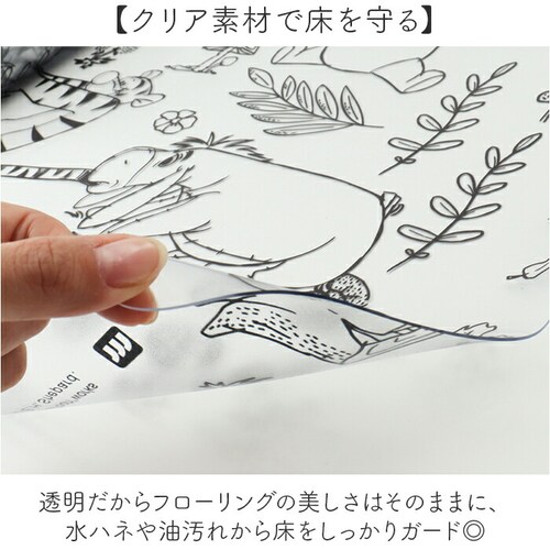 キッチンマット 透明 キャラクター 通販 透明キッチンマット キッチン マット キッチン用マット クリアキッチンマット キッチンラグマット 台所マット クリア 台所 キッチン用品 キッチン用 かわいい_2