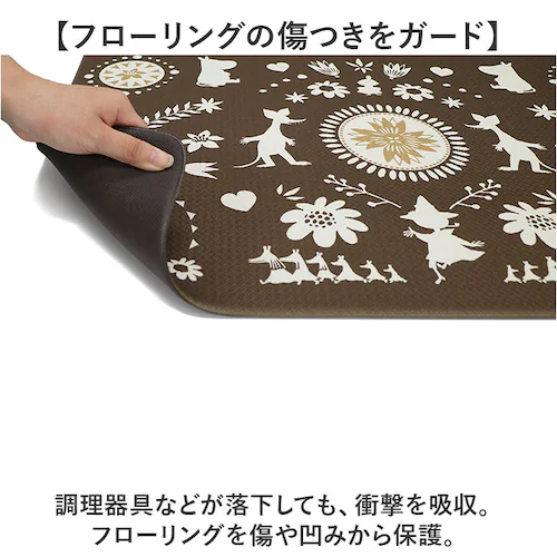 キッチンマット ムーミン 拭ける 240 通販 拭けるキッチンマット キッチン マット 台所マット 足元マット 厚手 北欧 キャラクター おしゃれ クッション 45cm 240cm 抗菌 防カビ 防炎_4