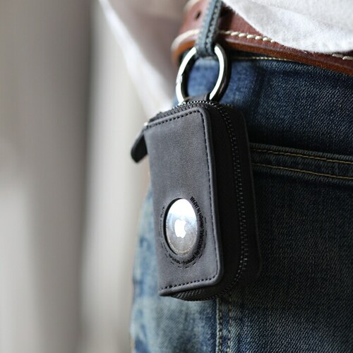 AirTag ケース 合皮 通販 キーケース air tag キーホルダー スマートキー AirTagケース 保護カバー AirTag保護ケース エアタグケース キーリング おしゃれ オシャレ シンプ_1