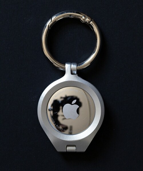 シルバー AirTag ケース アルム 通販 air tag キーホルダー AirTagケース AirTag保護ケース エアタグケース 保護カバー アルミバンパー キーリング おしゃれ オシャレ シン_3