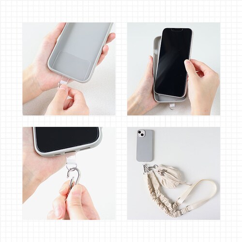 グレー アルトローズ ストラップ 通販 スマホストラップ スマホショルダー スマホ ショルダーストラップ スマートフォン はさむ 大人 かわいい レディース 落下防止 後付け ALTROSE_10