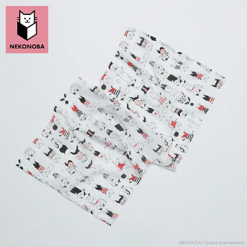 NEKONOBA グッズ 通販 日本製 手ぬぐい ガーゼ ガーゼ手ぬぐい 手拭い てぬぐい かわいい おしゃれ 綿100% 可愛い キャラクター ネコノバ 猫 ねこ ネコ 猫グッズ 日本 和 タオル _2
