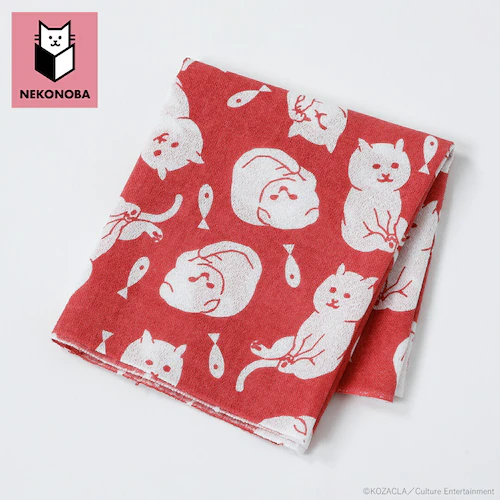 NEKONOBA グッズ 通販 日本製 手ぬぐい ガーゼ ガーゼ手ぬぐい 手拭い てぬぐい かわいい おしゃれ 綿100% 可愛い キャラクター ネコノバ 猫 ねこ ネコ 猫グッズ 日本 和 タオル _6