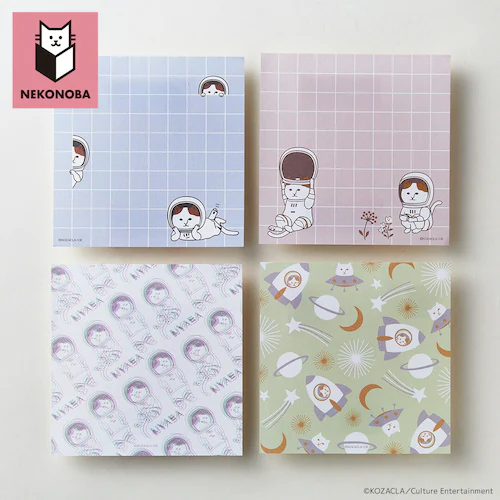 NEKONOBA グッズ 通販 ネコノバ メモパッド 紙 メモ帳 スクエアメモパッド メモ 正方形 かわいい キャラクター 猫 ねこ ネコ 猫グッズ NYASA ニャサ おしゃれ 可愛い オシャレ ス_2