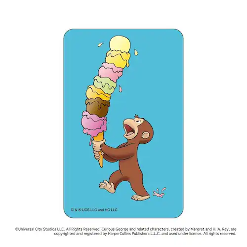 ������̃W���[�W �O�b�Y �ʔ� Curious George �X�e�b�J�[ �܂�����S�ݓX�X�e�b�J�[ 4947864052812 ������̃W���[�W09 �V�[�� �X�e�b�J�[�V�[�� �X�}�z�� �G�{�L�����N�^_1