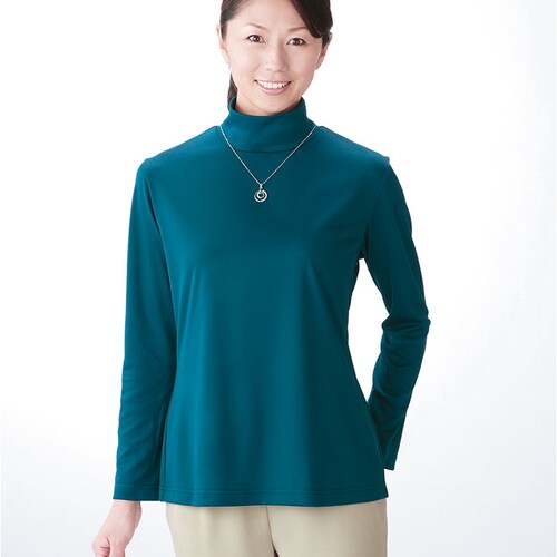 チャコール Lサイズ ハイネック レディース 通販 タートルネック プルオーバー カットソー 長袖 tシャツ トップス インナー ディーライズ 着やせ あったか 秋冬 薄手 春 秋 冬 防寒 暖かい _11