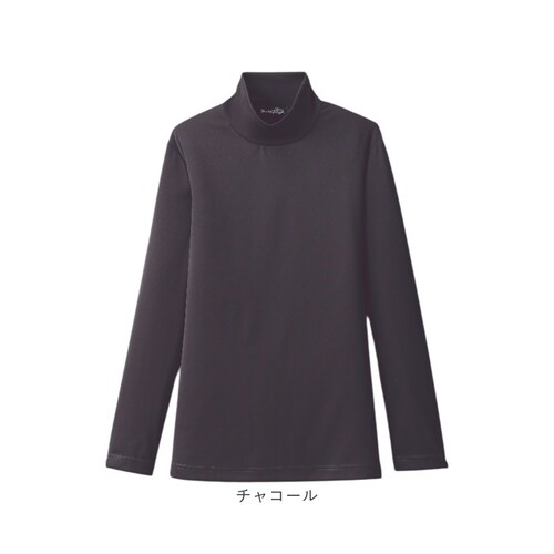 チャコール Lサイズ ハイネック レディース 通販 タートルネック プルオーバー カットソー 長袖 tシャツ トップス インナー ディーライズ 着やせ あったか 秋冬 薄手 春 秋 冬 防寒 暖かい _15